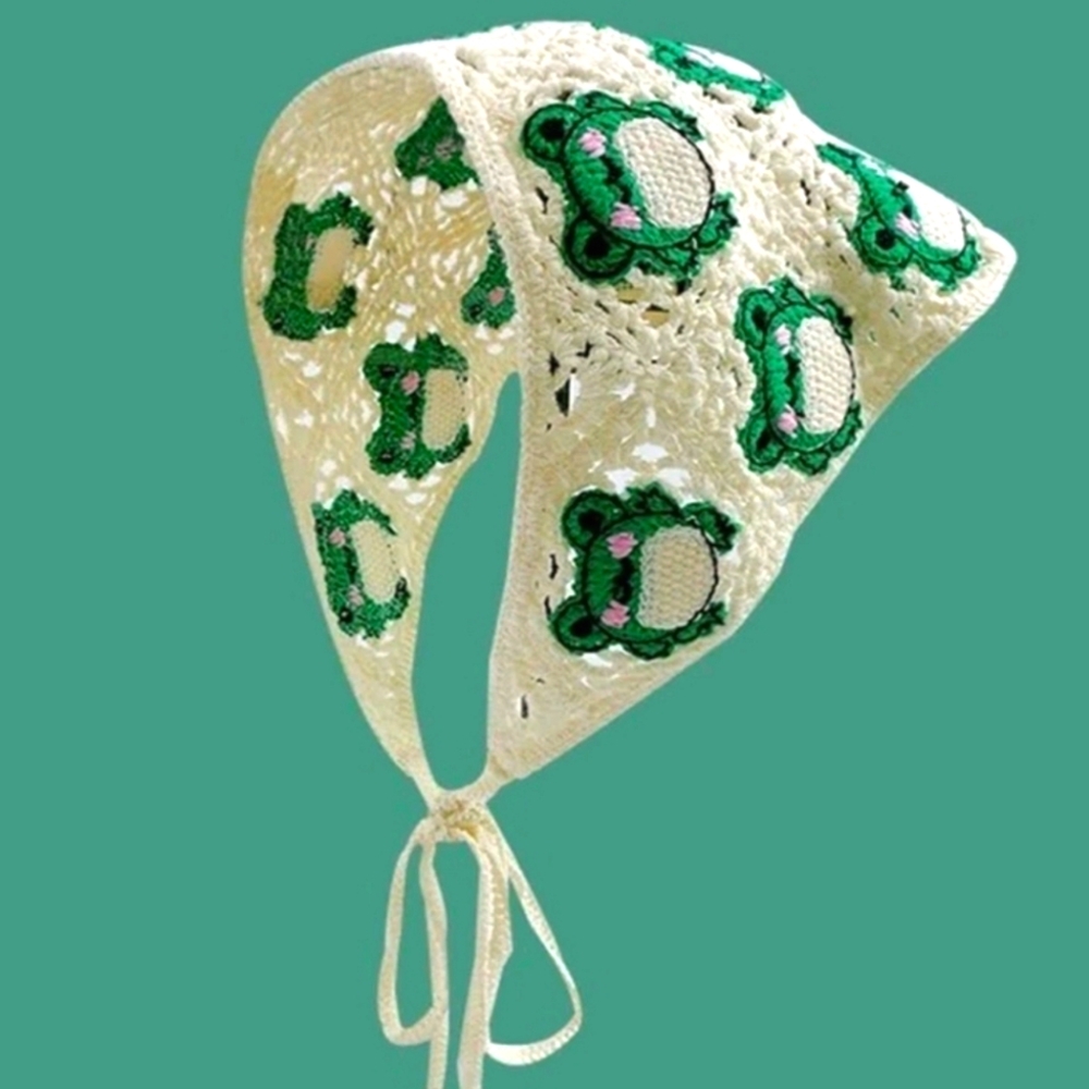 Frog Crochet Bandana